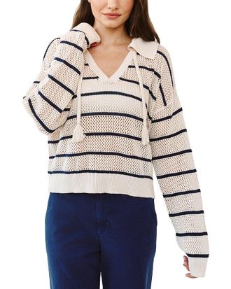 Bella Dahl Tassel Tie Open Knit Sweater