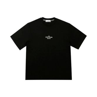 Stone Island Tops, Heren, Zwart, L, Stone Island T-shirts en Poloshirts