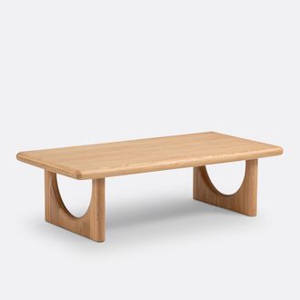 La Redoute Interieurs Salontafel in massief eik en eikenfineer, Douve