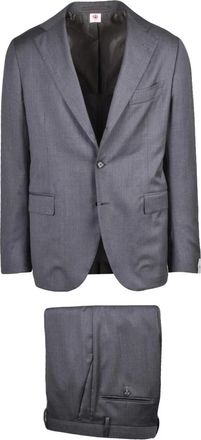 LUIGI BORRELLI NAPOLI Giacca Stondata Suit - Heren - Business pakken - Grijs - 3XL - Wol - Kostuums