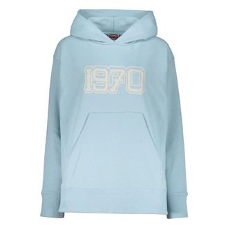 Kenzo Hoodies, female, Blue, Size: XS Cotton hoodie