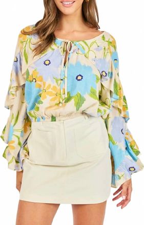 Sadie & Sage Fresh Cut Floral Blouse In Multi-Color
