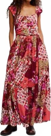 Free People Sasha Maxi Dress In Strawberry Combo