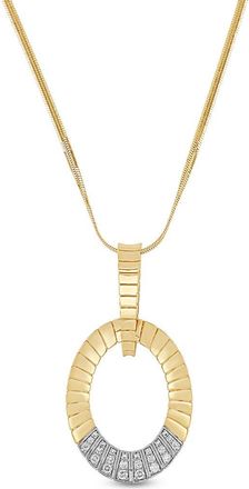 Bony Levy 18K Gold Cleo Diamond Pendant Necklace in Two Tone at Nordstrom, Size 20