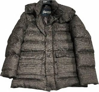 Herno Mens Parka Bomber Jacket In Brown