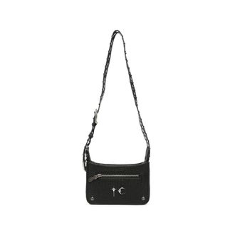 Thug Club Studded Leather Messenger Bag