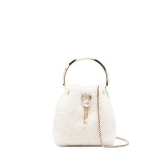 Jimmy Choo London Natural Iconic Mini Bucket Bag