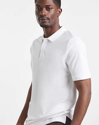 Jacamo Pure Cotton Pique Polo Extra Long