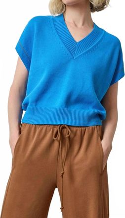 Lilla P V-Neck Sweater In Dutch Blue
