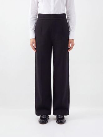 Ami Pantaloni jogging in misto cotone con logo monogram ricamato