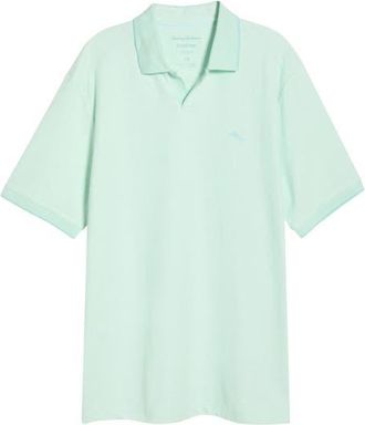 Tommy Bahama Emfielder Johnny Collar IslandZone Polo in Pale Opal Heather at Nordstrom, Size Xx-Large
