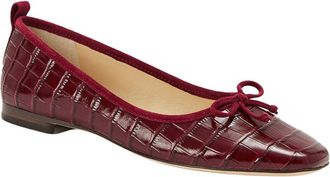 J.McLaughlin J.Mclaughlin Anastasia Lizard-Embossed Leather Ballet Flat