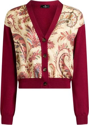 Etro Cardigan con stampa paisley - Rosso