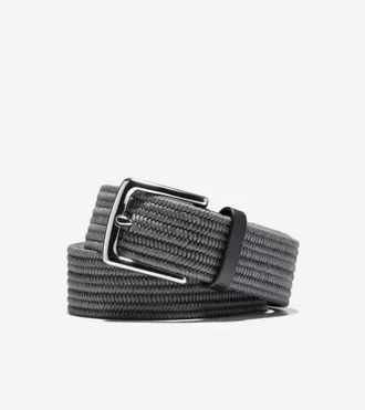 Cole Haan Mens 35MM Stretch Web Belt - Grey Size 32