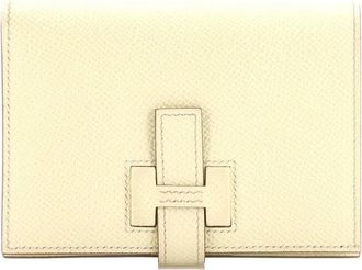 Herm&egrave;s Yellow Epsom New H Passant Wallet Compact (Authentic Pre-Loved)