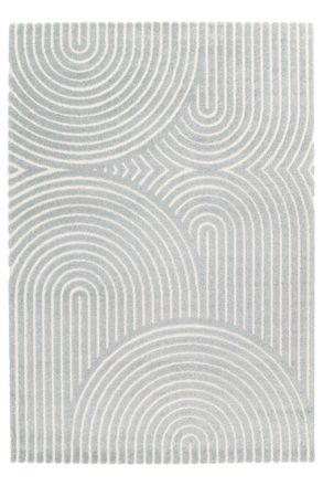 AFK Living Alfombra muy suave con efecto relieve azul 120 x 170 cm