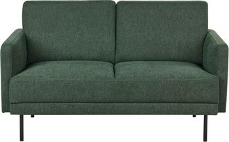 Beliani Sof&aacute; de 2 plazas 2 personas de tejido verde