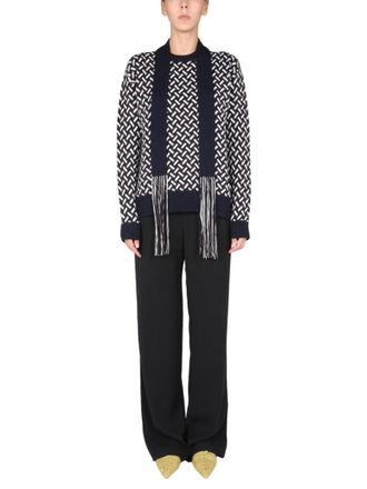 Jil Sander Bold Jacquard Knit Sweater