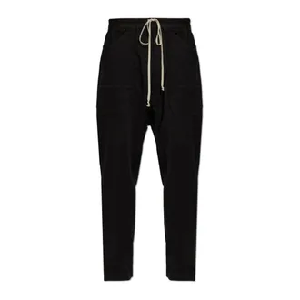 Rick Owens Broeken, Heren, Zwart, XL, Katoen, Wijde broek