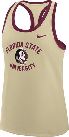 Nike Florida State Uni Name Nike Womens College Racerback Tank Top in Yellow | 03E108FVFTN-ERT