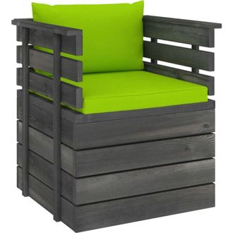 vidaXL Sill&oacute;n De Jard&iacute;n Con Cojines Madera De Pino Vidaxl