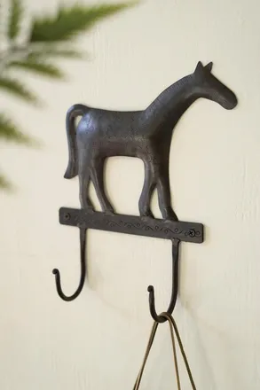 Kalalou Hammered Iron Horse Hook