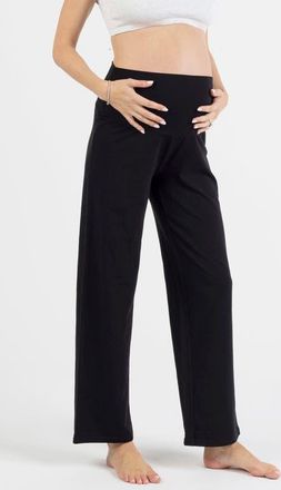 Angel Maternity Straight Cut Maternity Lounge Pants in Black at Nordstrom, Size X-Small 29