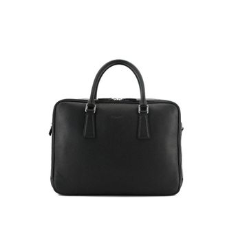 Pourchet Corso Aktetas - Heren - Laptoptassen - Zwart - ONE Size - Leer - Tassen