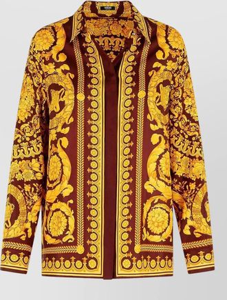 Versace heritage baroque print silk shirt
