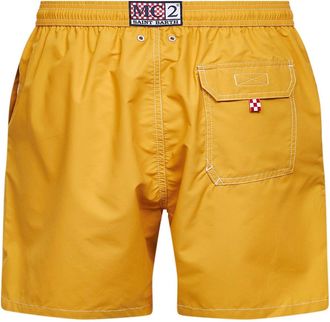 MC2 Saint Barth Mens Swim Shorts Patmos Yellow Polyester Beachwear Sea Clothing