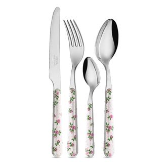 Neva Juego 24 cubiertos acero inoxidable con mango efecto porcelana