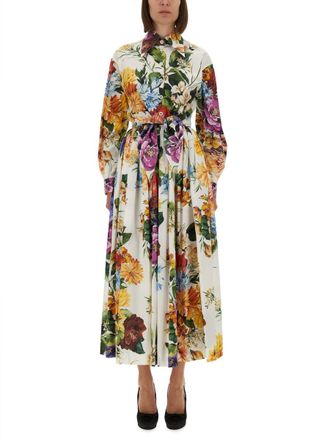 Dolce & Gabbana Flower Bouquet Print Poplin Shirt