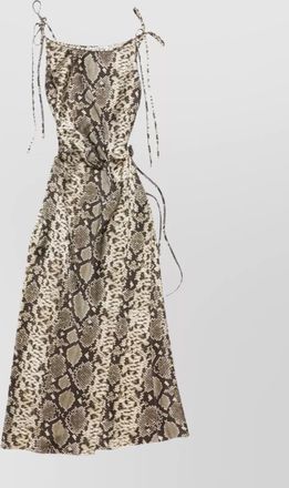 Acne Studios snake print midi dress with side slit