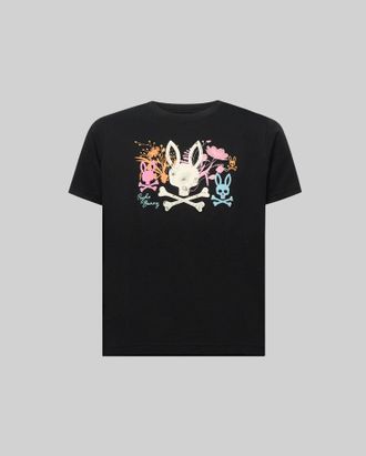 Psycho Bunny Kids Santino Graphic Tee 001 BLACK / M/10-12