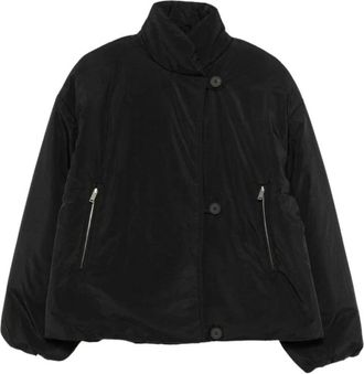STUDIO NICHOLSON Vaner Padded Jacket - Dames - Winterjassen - Zwart - XS - Leer - Jassen