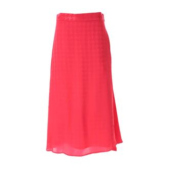 Msgm Midi Skirts, female, Pink, Size: M Jacquard Skirt