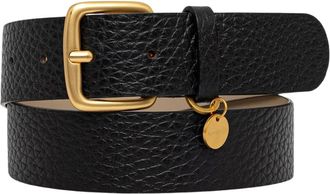 Gianni Chiarini Leren Riem 3.5 cm - Dames - Riemen - Zwart - S - Leer - Accessoires