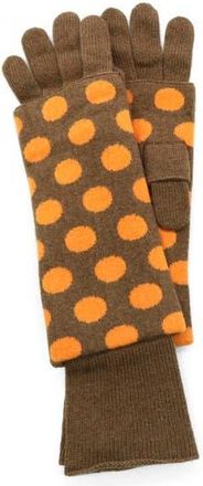 Portolano Polka Dot Gloves in Walnut/Tangerine at Nordstrom Rack