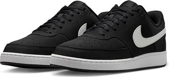Nike Court Vision Low V2 Premium Mens Shoes Black/Summit White : 10.5 D - Medium, Faux Leather