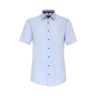 Venti Korte Mouw Casual Overhemd Blauw - Heren - Overhemden - Blauw - Maat: L