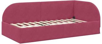 vidaXL Estructura De Cama En Esquina Rojo Vino 90 Cm X 200 Cm Vidaxl
