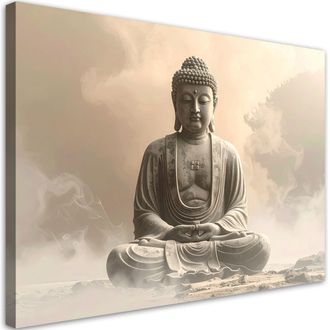 Feeby Impresi&oacute;n De Imagen, Buda En La Niebla Spa Zen Oriental, 100x70