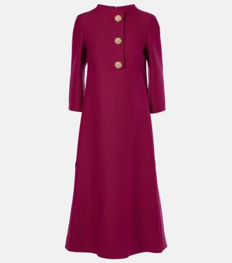 Valentino Embellished Crepe Couture midi dress