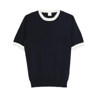 Eleventy Heren, Truien, Blauw, Maat: XL Katoen