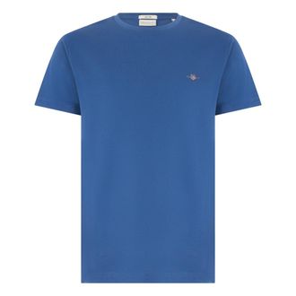 GANT T-Shirts, male, Blue, Size: XL Piqu&eacute; T-Shirt