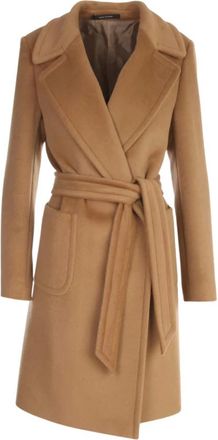 Tagliatore Beige Lange Jas - Dames - Parka Jassen - Beige - M - Jassen
