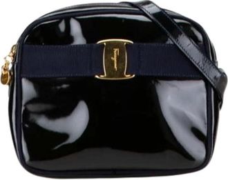 Ferragamo Pre-owned Cross Body Bags, female, Black, Size: ONE SIZE Pre-owned Leather Shoulder Bag