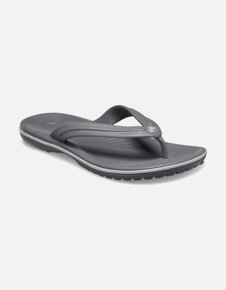 Crocs Mens Crocband Flip Mens Toe Post Sandals - Grey - Size: 12