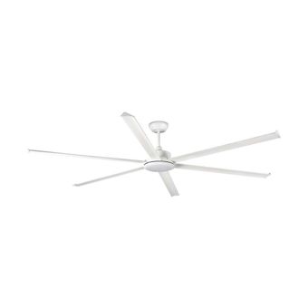 Netlighting Rotterdam XXL 6 Blade Ceiling Fan Matt White with Light 3000K