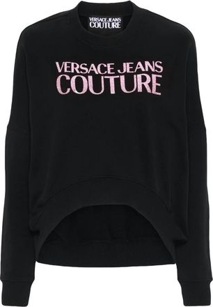 Versace Jeans Couture Logo Gummy Glitter Sweatshirts - Dames - Sweatshirts - Zwart - S - Hoodies & sweatvesten